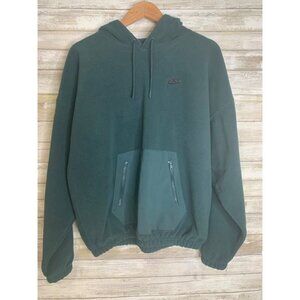 Nike Men's Green Fleece Hoodie Sweatshirt Size S Zippered Pockets